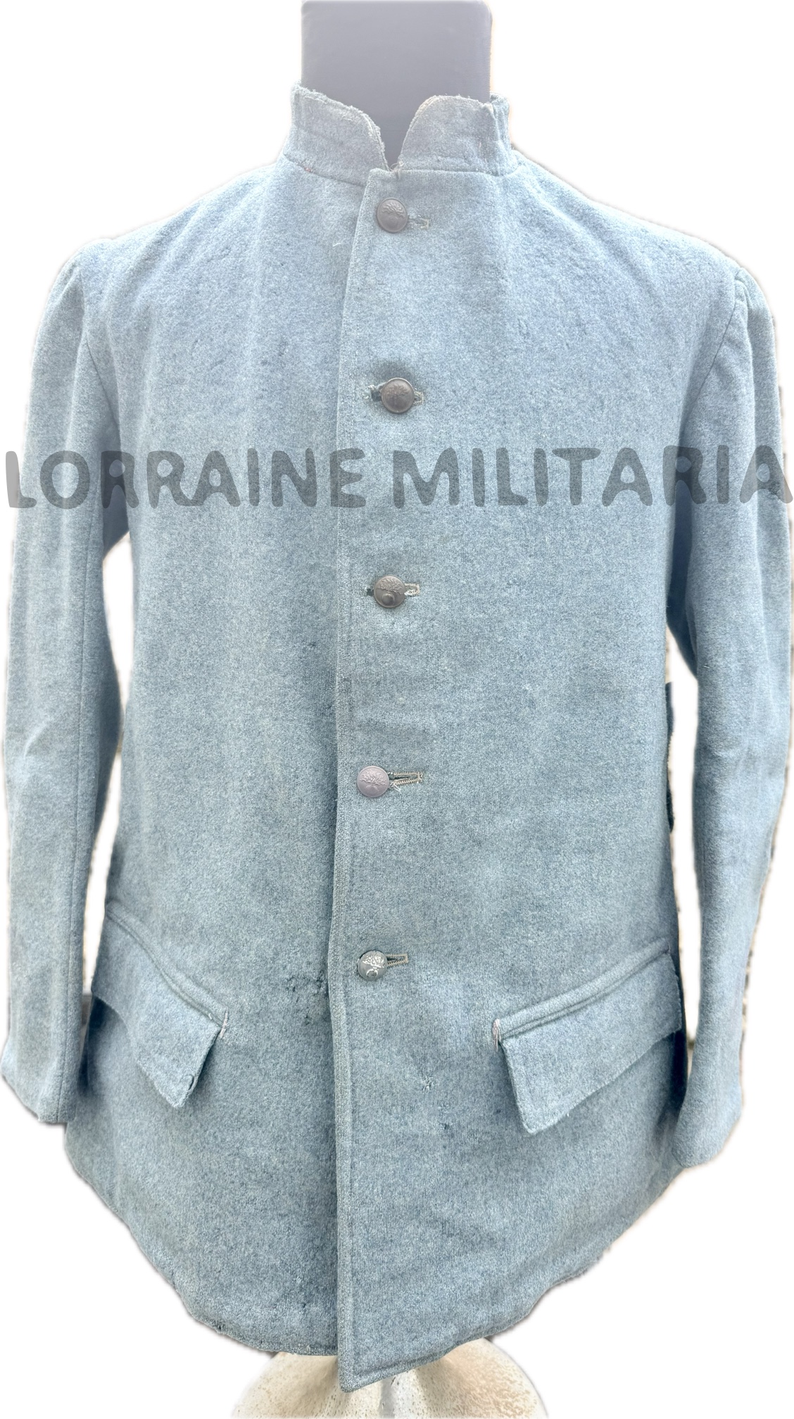 militaria : VAREUSE TROUPE FRANÇAISE MLE 1915  BLEU HORIZON DATEE 1917