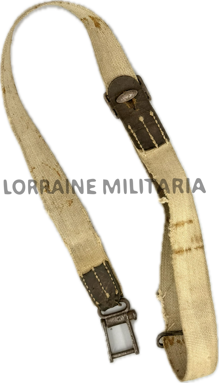 militaria : BRETELLE REGLEMENTAIRE ALLEMANDE POUR GEWEHR 1898 EN TOILE COMPLETE