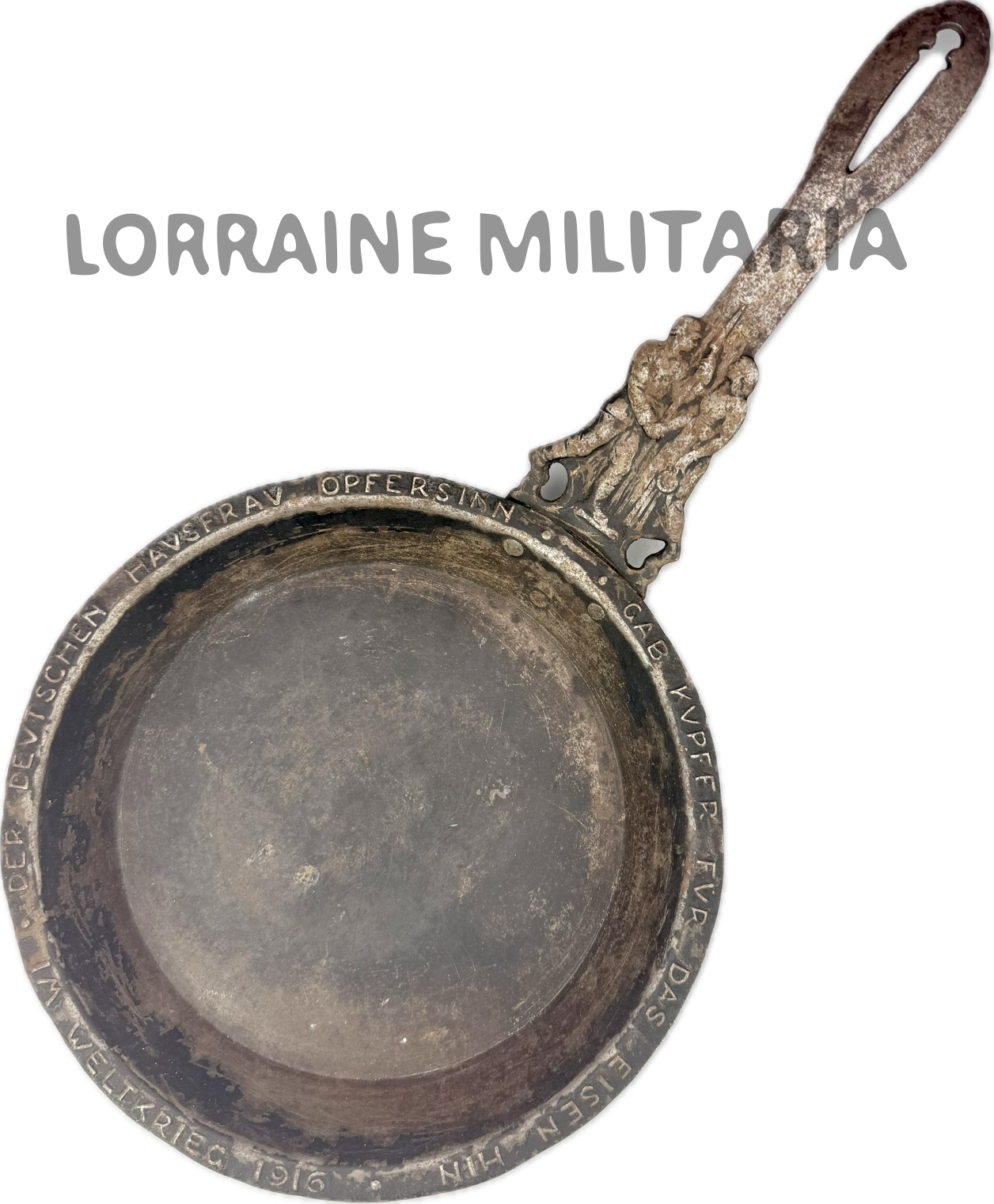 militaria : GRANDE POÊLE ALLEMANDE PATRIOTIQUE POUR L'EFFORT DE GUERRE 1916