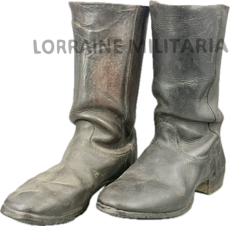 militaria : PAIRE DE BOTTES ALLEMANDES TROUPES REGLEMENTAIRES MODELE 1866