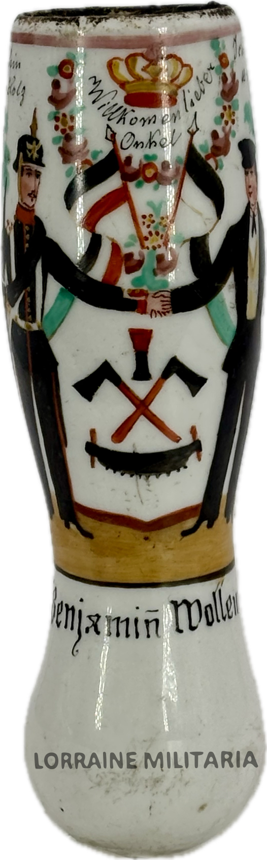 militaria : PIPE DE RESERVISTE IR 45 METZ 1880