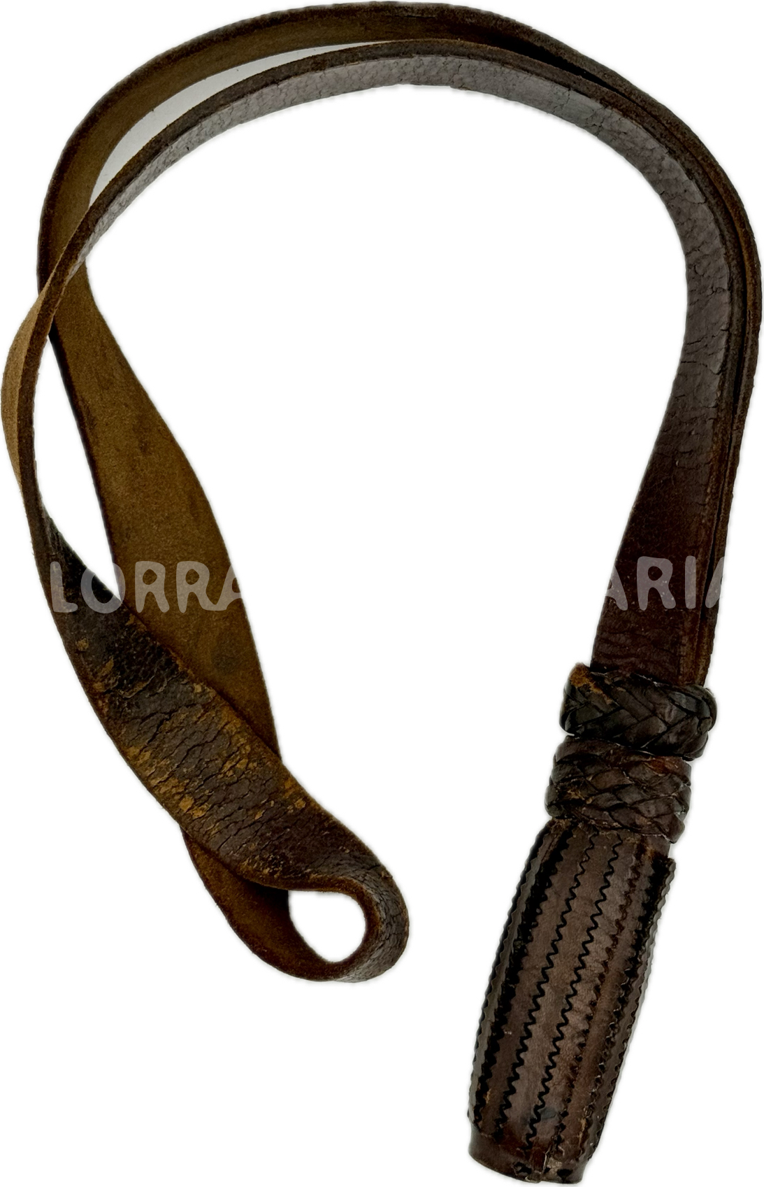 militaria : DRAGONNE CUIR FRANCAISE REGLEMENTAIRE TROUPES MONTEES