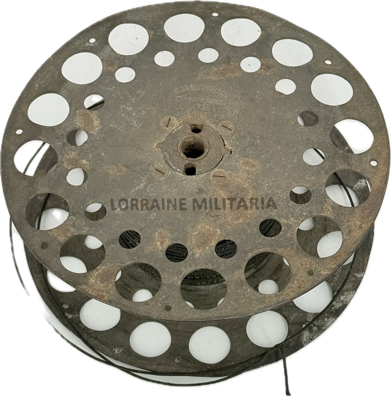 militaria : ROULEAU DE CABLE MODELE 1913 PLIANT POUR TELEPHONISTE TELEGRAPHISTE ALLEMAND