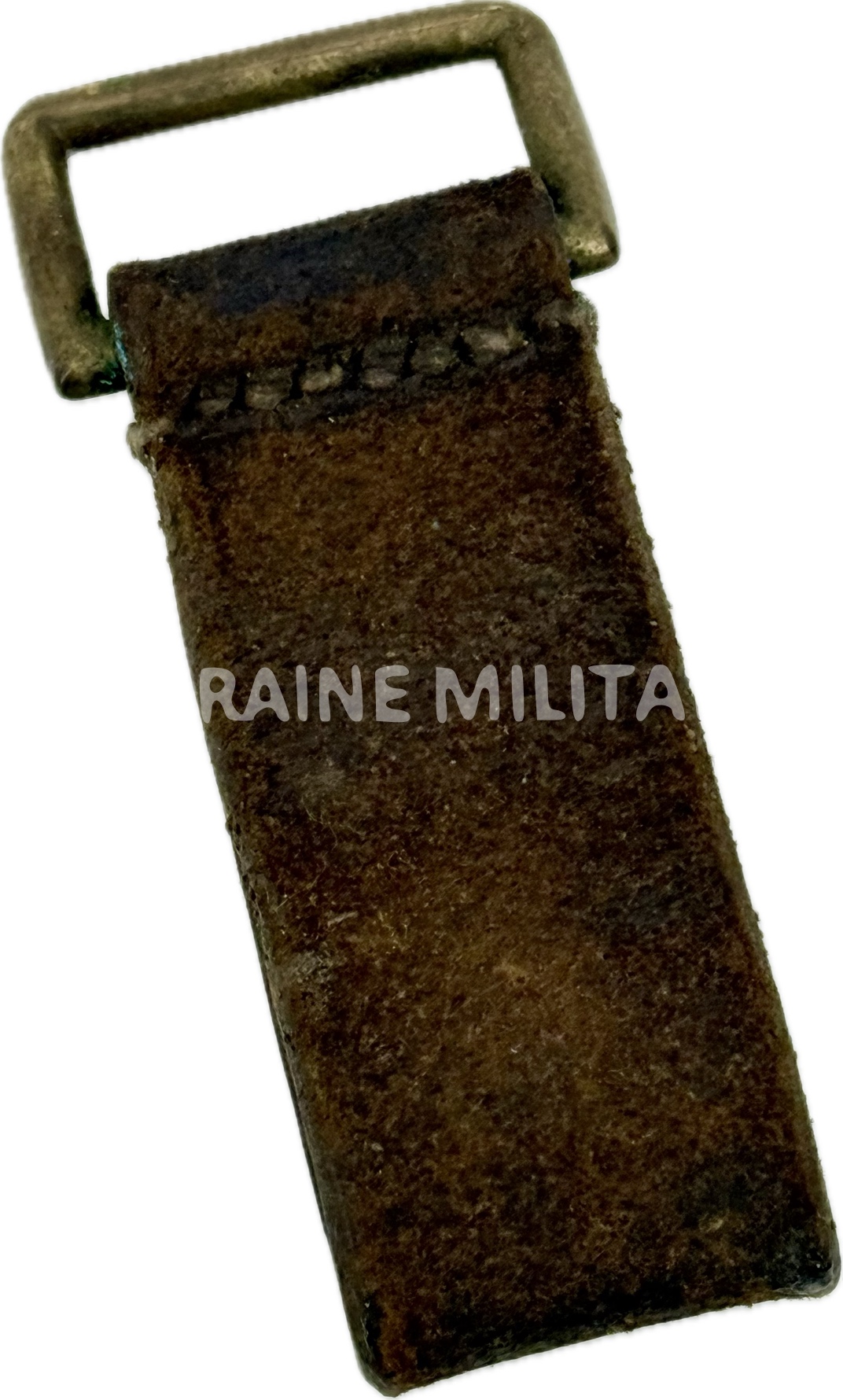 militaria : PASSANT CEINTURON ALLEMAND AVEC ANNEAU LAITON POUR BRELAGES ET EQUIPEMENTS