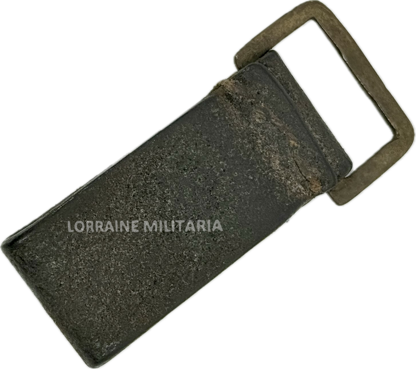 militaria : PASSANT CEINTURON ALLEMAND AVEC ANNEAU LAITON POUR BRELAGES ET EQUIPEMENTS