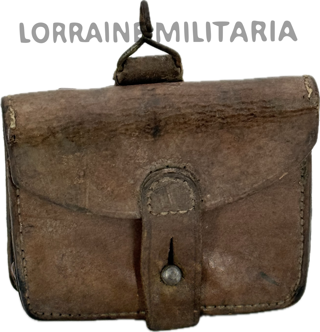 militaria : CARTOUCHIERE FRANÇAISE TROUPE MODELE 1916 CUIR BRUN