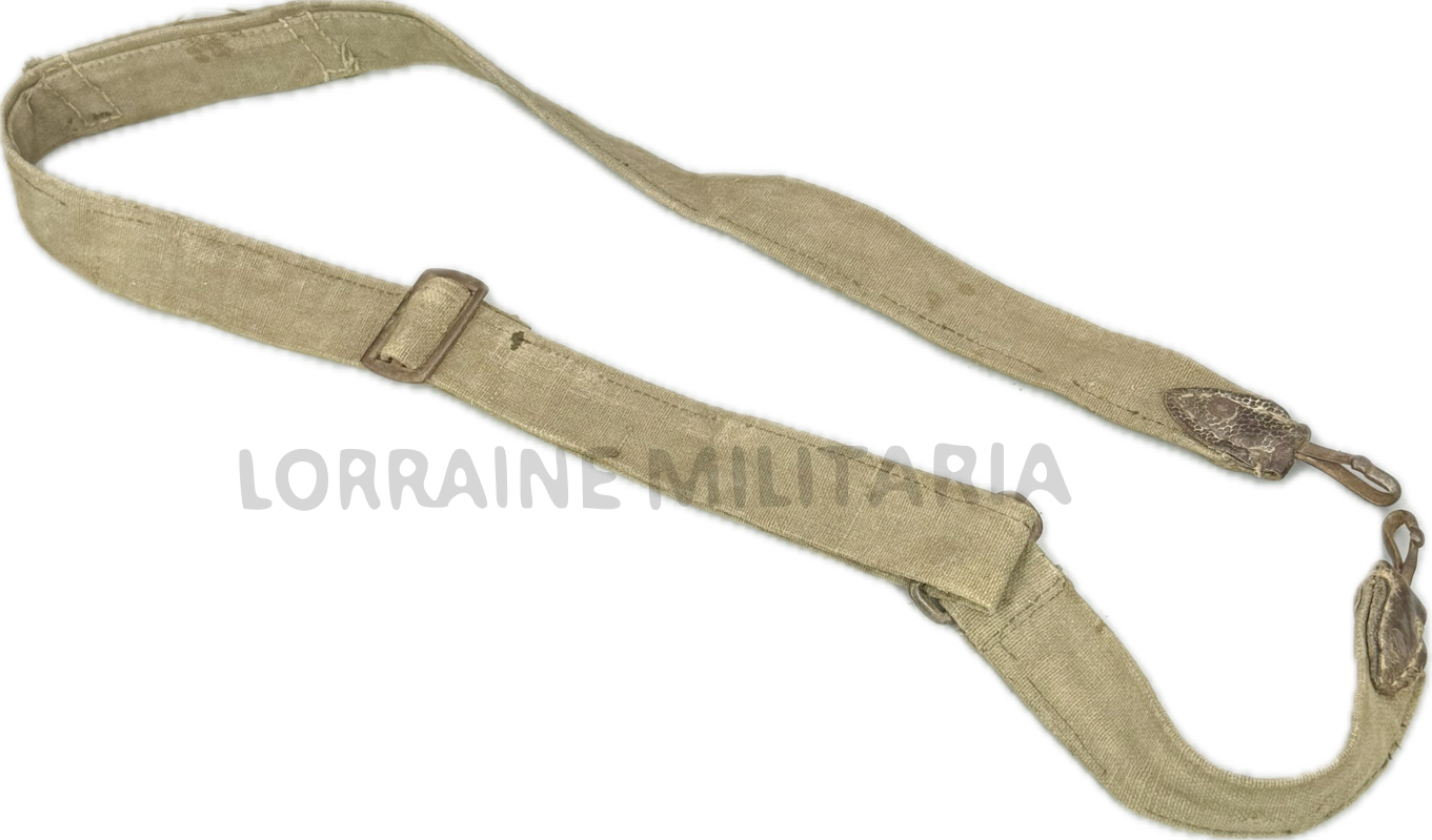 militaria : SANGLE ALLEMANDE SAC A PAIN TOILE GRISE
