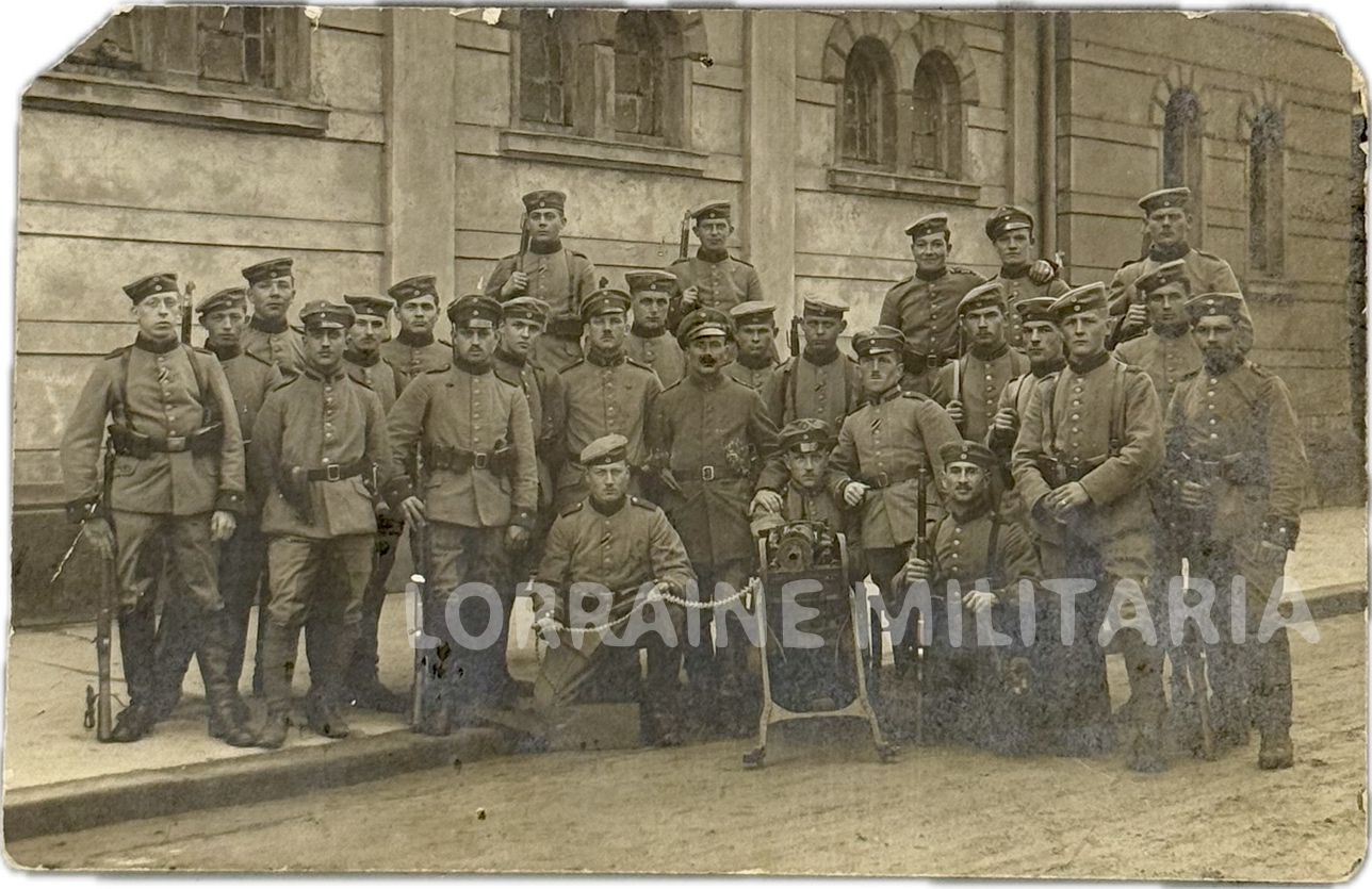 militaria : PHOTO CP CAVALIERS DEMONTES ALLEMANDS AVEC MITRAILLEUSE MG08