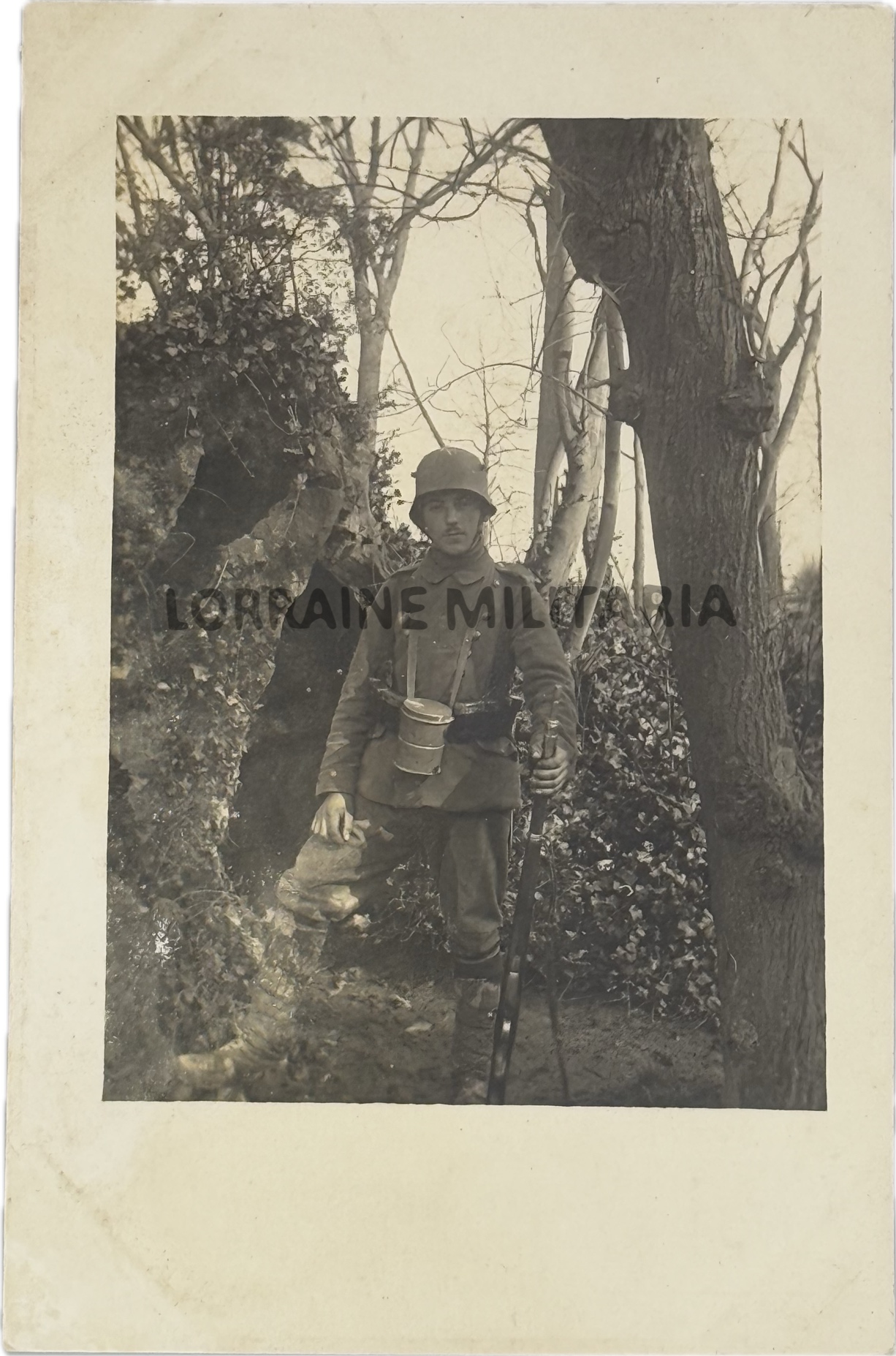 militaria : PHOTO CP SOLDAT ALLEMAND  CAVALIER DEMONTE CHEVAULEGERS BAVAROIS 1917