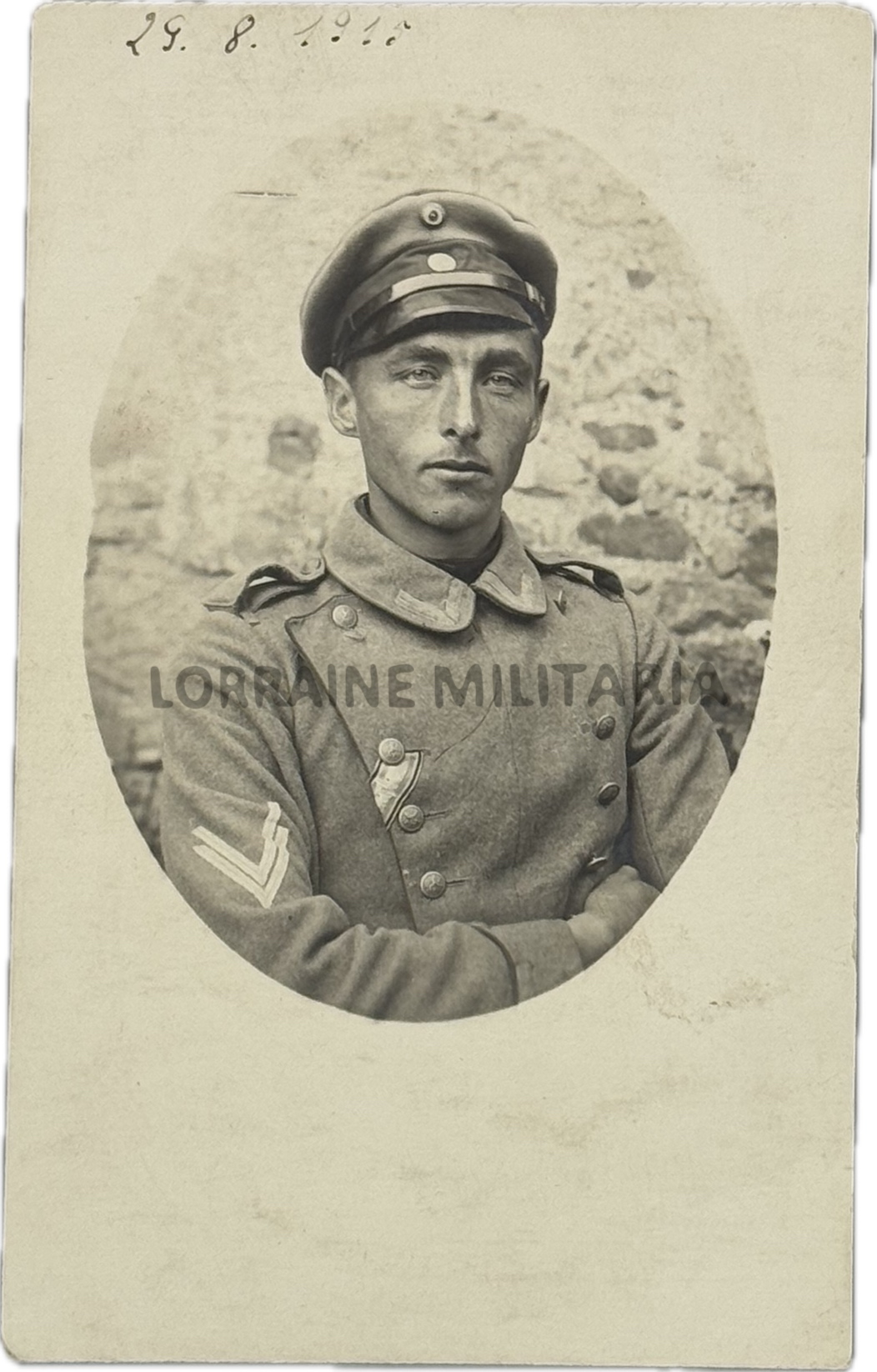 militaria : PHOTO CP SOLDAT ALLEMAND  CAVALIER UHLAN BAVAROIS 1915