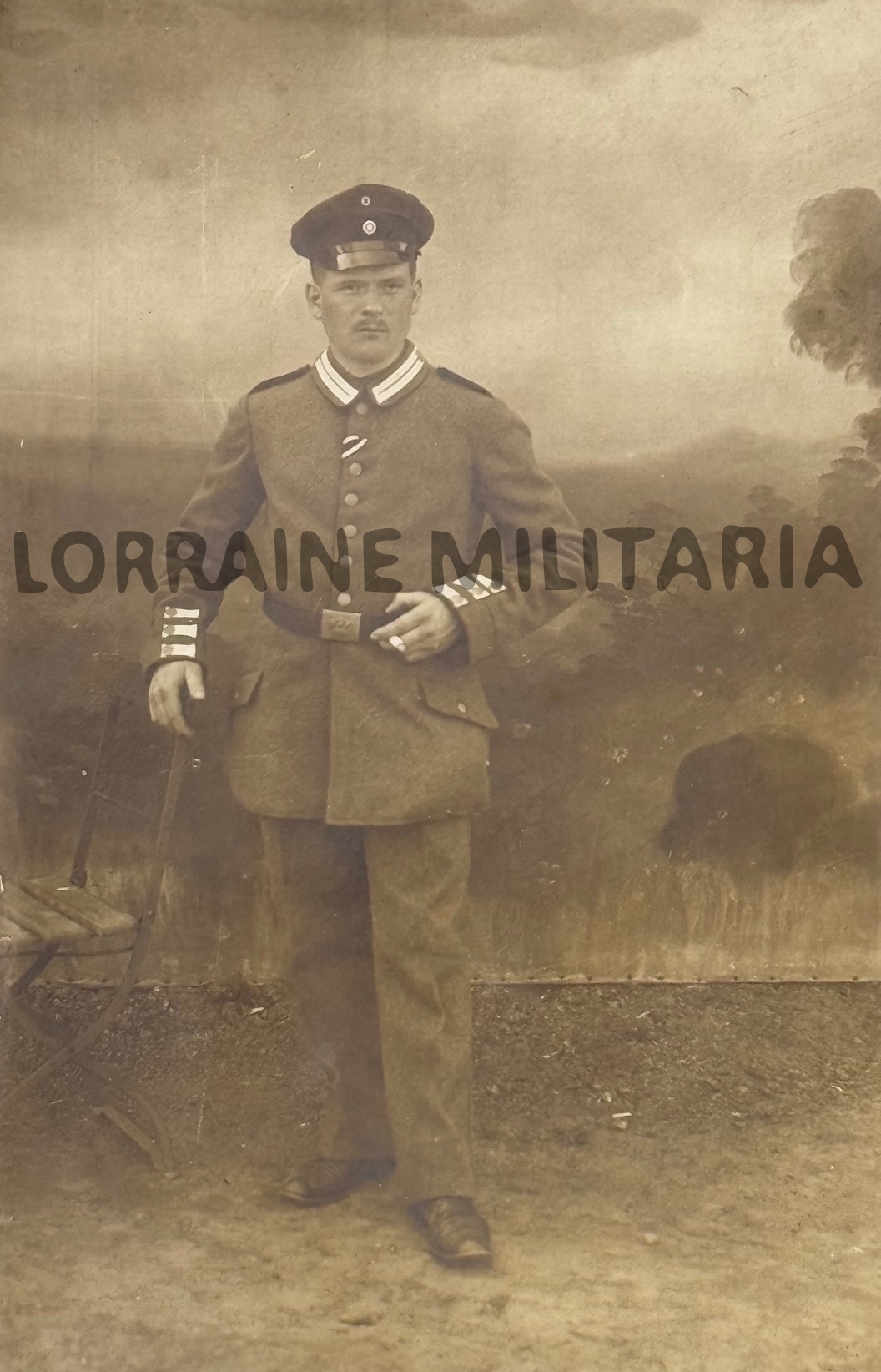 militaria : PHOTO CP FANTASSIN ALLEMAND DU 115 ÈME REGIMENT D'INFANTERIE HESSOIS