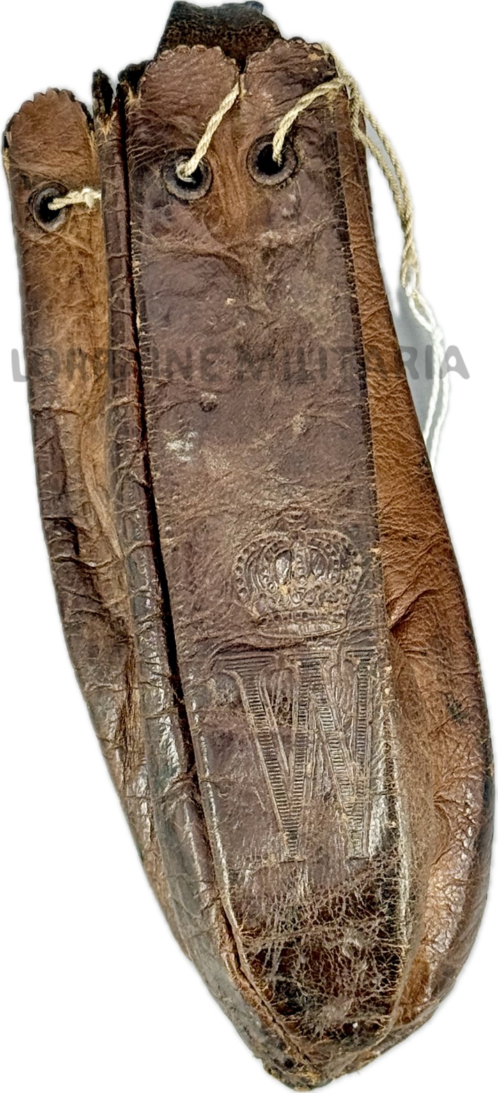 militaria : BLAGUE A TABAC ALLEMANDE CADEAU NOEL 1915 5ème ARMEE