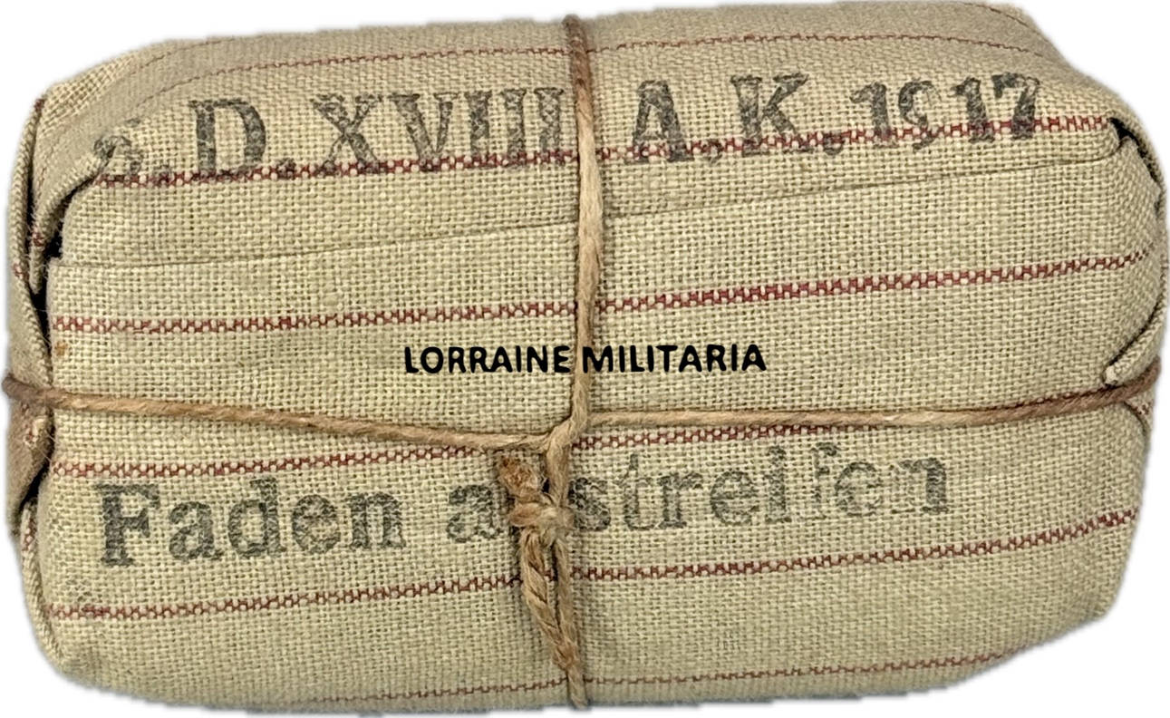militaria : PANSEMENT INDIVIDUEL ALLEMAND HESSE BA XVIII DATE 1917