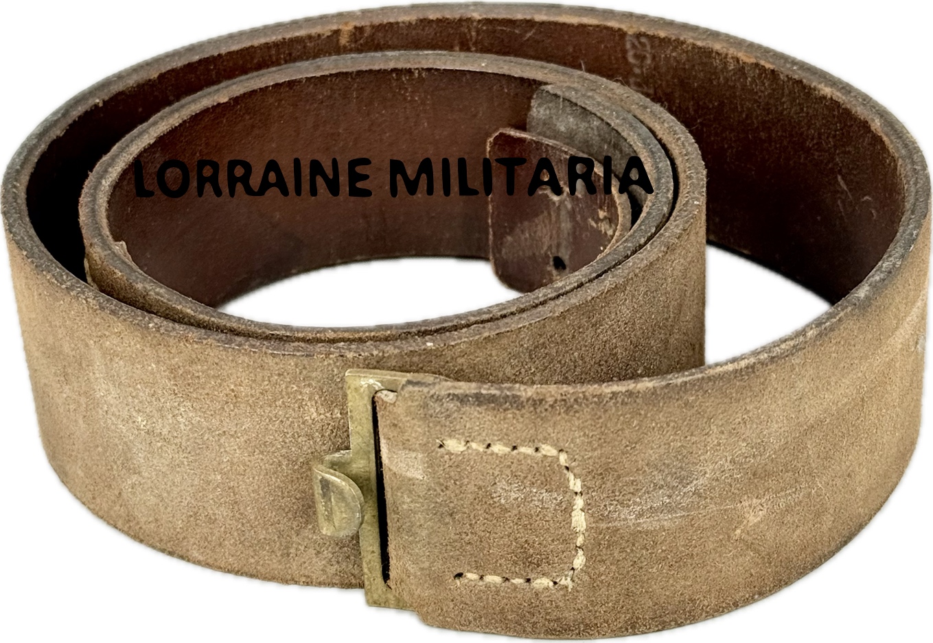 militaria : CUIR DE CUIR DE CEINTURON ALLEMAND TROUPE MODELE 1895 DU 20ème REGIMENT D'INFANT