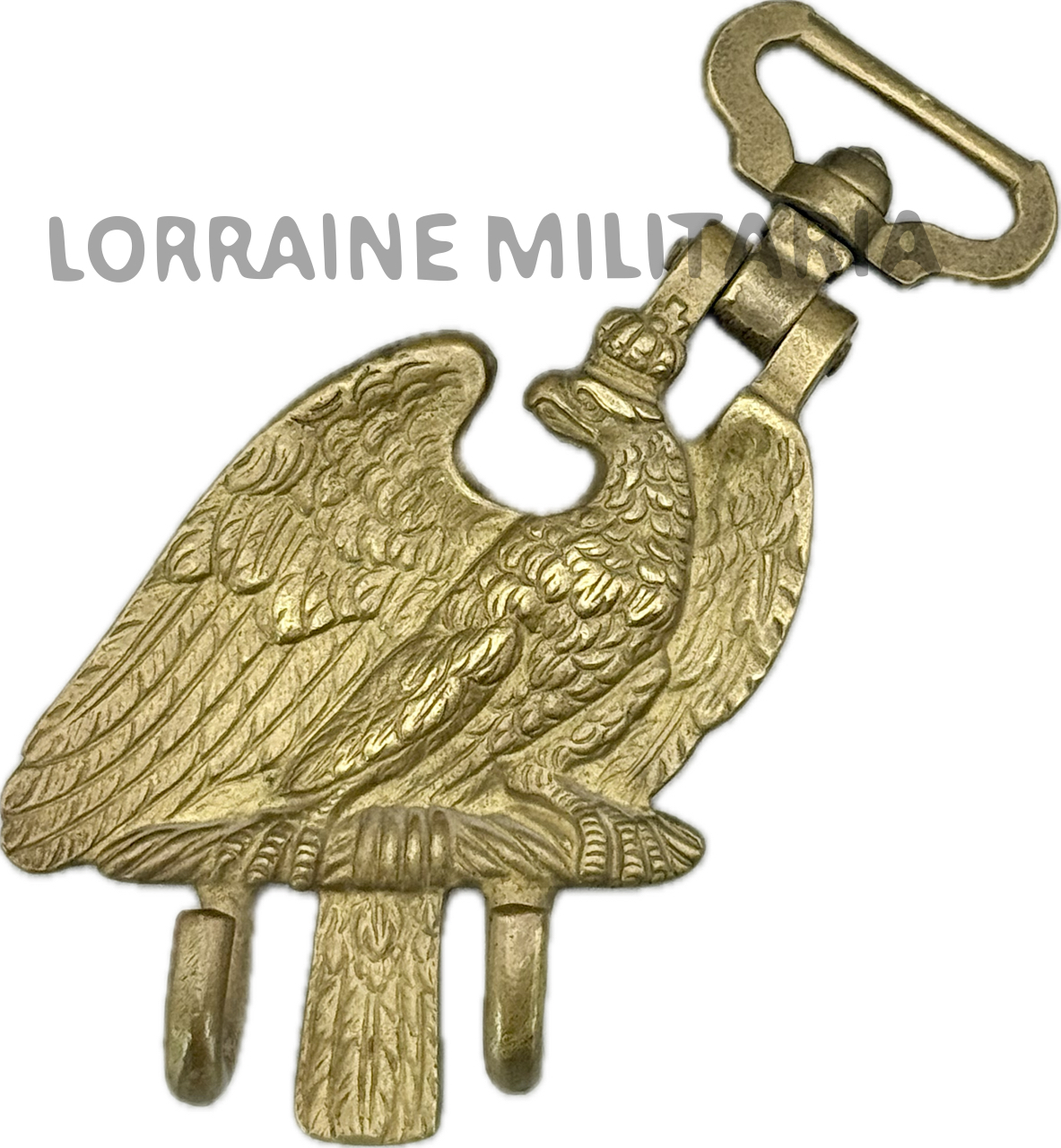 militaria : ATTACHE PORTE TAMBOUR ALLEMAND PRUSSE / BADE MODELE LAITON