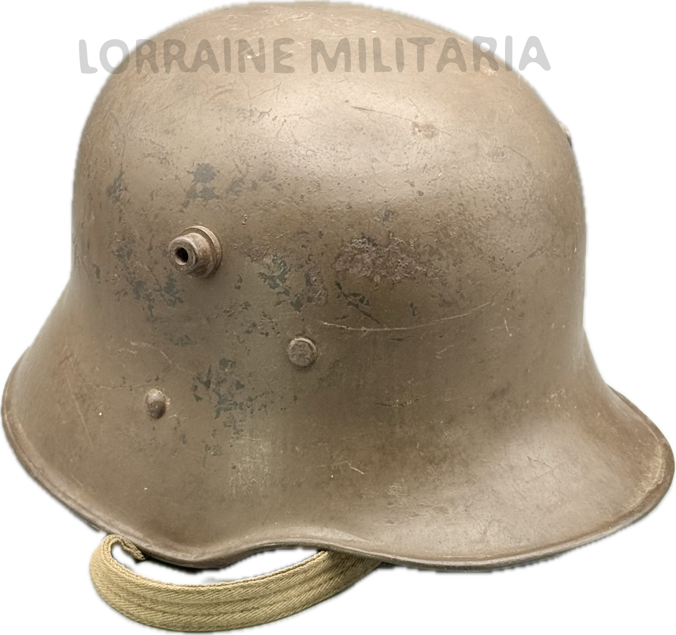 militaria : STAHLHELM MODELE 1917 AUTRICHIEN MARRON NOMINATIF