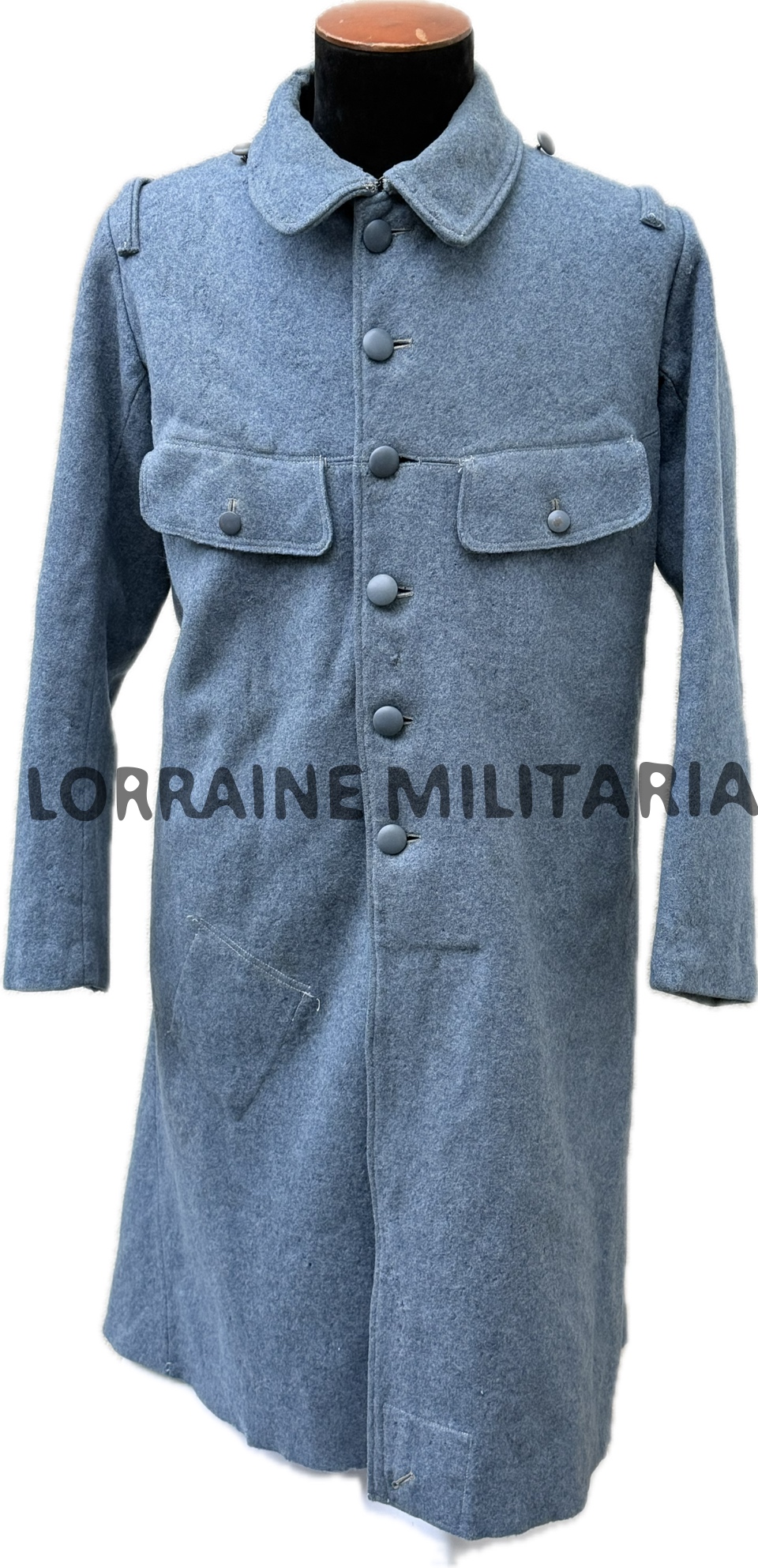 militaria : CAPOTE POIRET TROUPE REGLEMENTAIRE BLEU HORIZON MODELE 1914 3ème TYPE