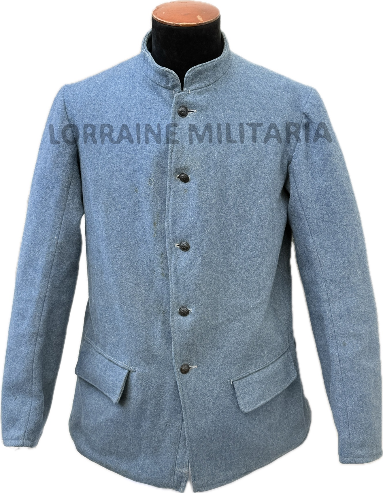militaria : VAREUSE REGLEMENTAIRE TROUPE BLEUE HORIZON MODELE 1915 INFANTERIE