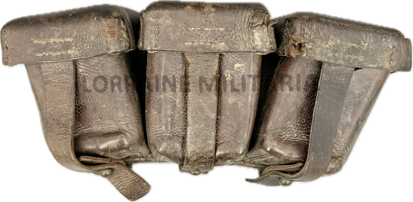 militaria : CARTOUCHIERE ALLEMANDE TROUPE INFANTERIE MLE 1909 BAVAROISE IMPACTEE