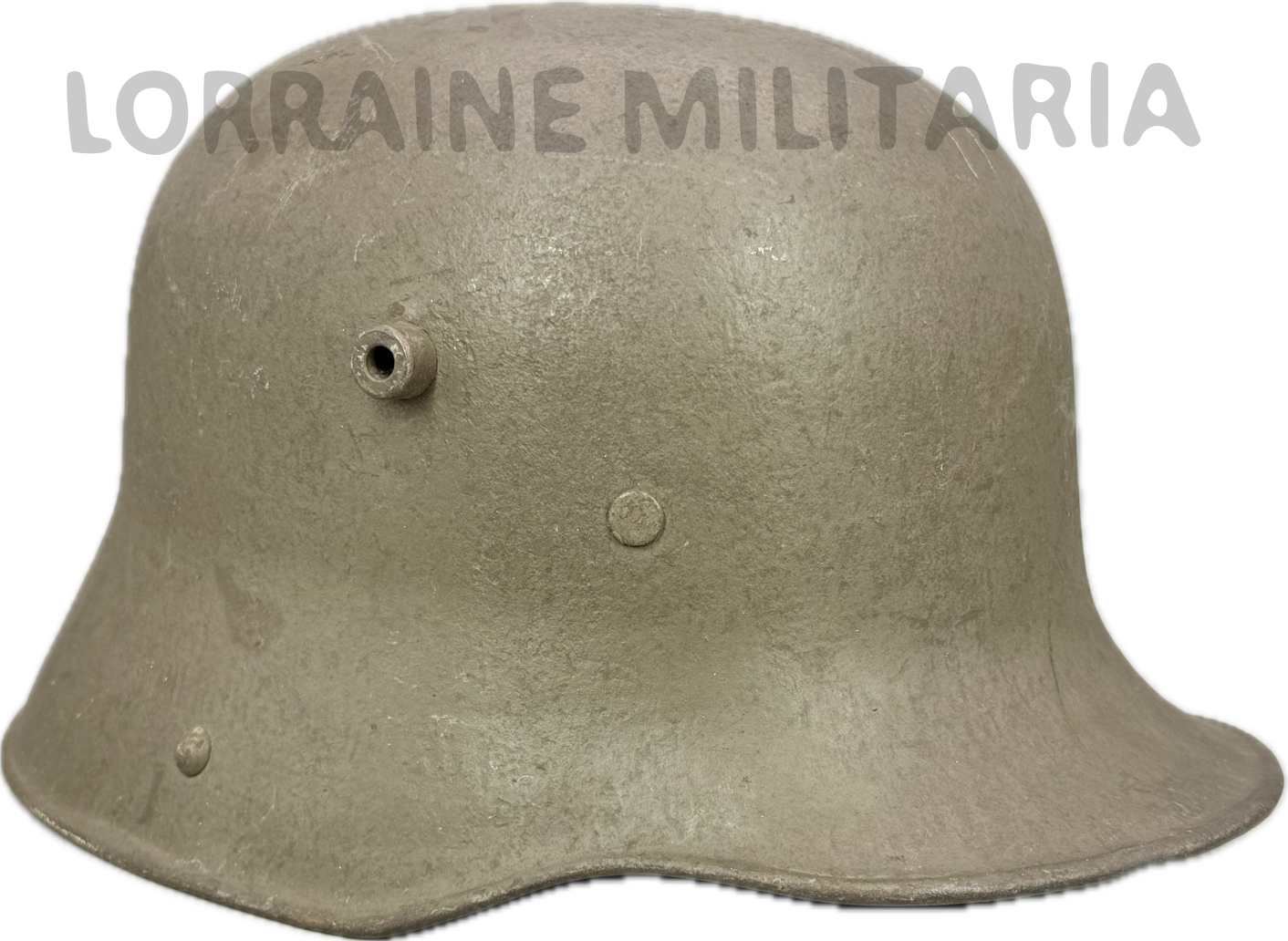 militaria : CASQUE ALLEMAND STAHLHELM MODELE 1916 FELDGRAU FABRICATION FIN DE GUERRE