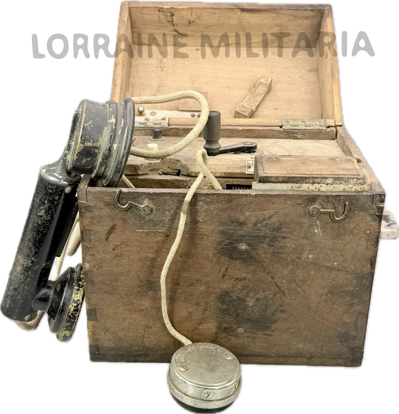 militaria : TELEPHONE DE CAMPAGNE FRANÇAIS MODELE TM 1916