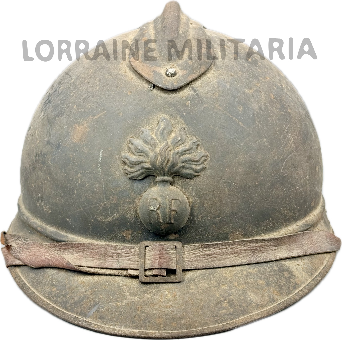 militaria : CASQUE ADRIAN INFANTERIE BLEU HORIZON NOMINATIF JUS GRENIER