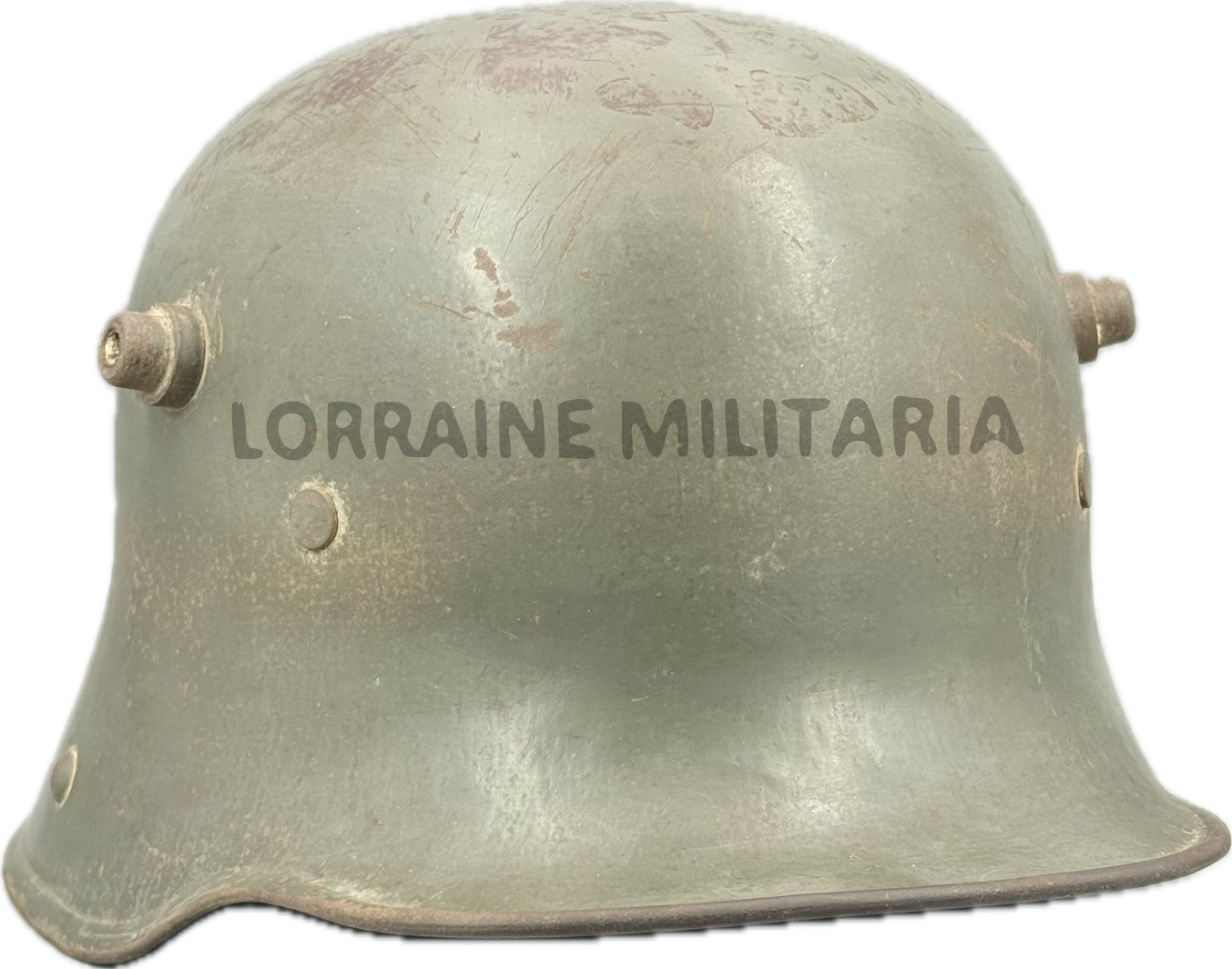 militaria : CASQUE ALLEMAND STAHLHELM MLE 1916 FELDGRAU GRENIER COMPLET AVEC JUGULAIRE